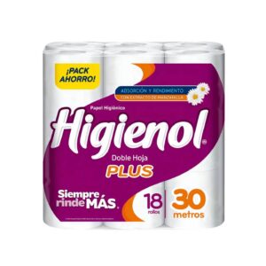 HIGIENOL DOBLE HOJA PLUS 18X30