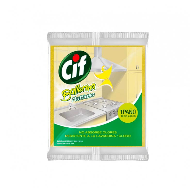 PAÑO CIF BALLERINA MULTIUSO 40X38CM X 1-19