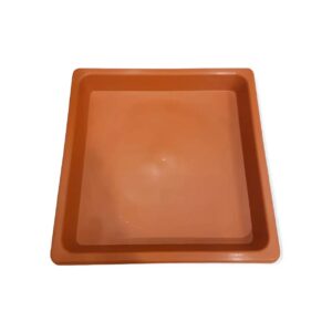 PLATO CUADRADO N°17 TERRACOTA