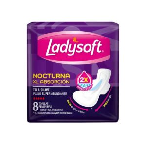 TOALLA LADYSOFT NOCTURNA XL ABSORCION 8 U