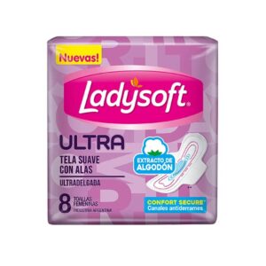 TOALLA LADYSOFT ULTRA SUAVE C/ALAS X8U