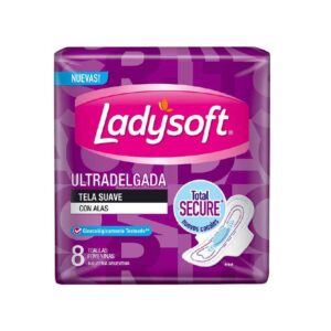 TOALLA LADYSOFT ULTRADELGADA C/ALAS X8U