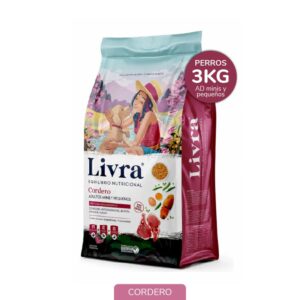 LIVRA CORDERO PERROS ADULTOS MINIS Y PEQUEÑOS X 3 KG