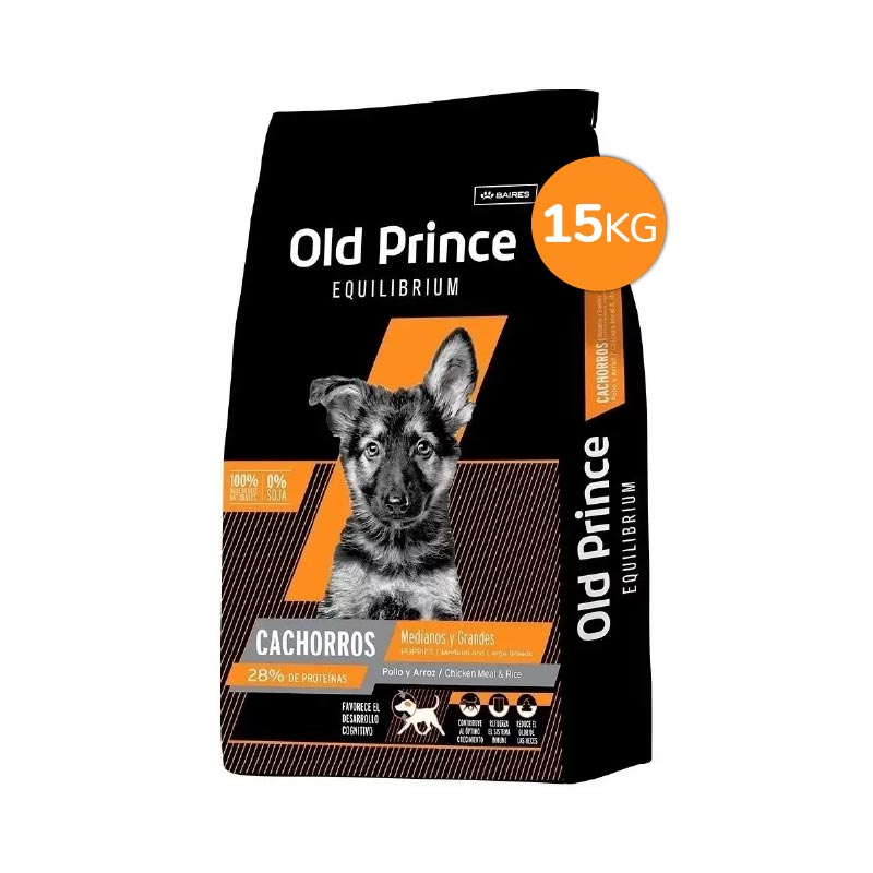 OLD PRINCE EQUILIBRIUM CACHORROS MEDIANOS Y GRANDES 15 KG
